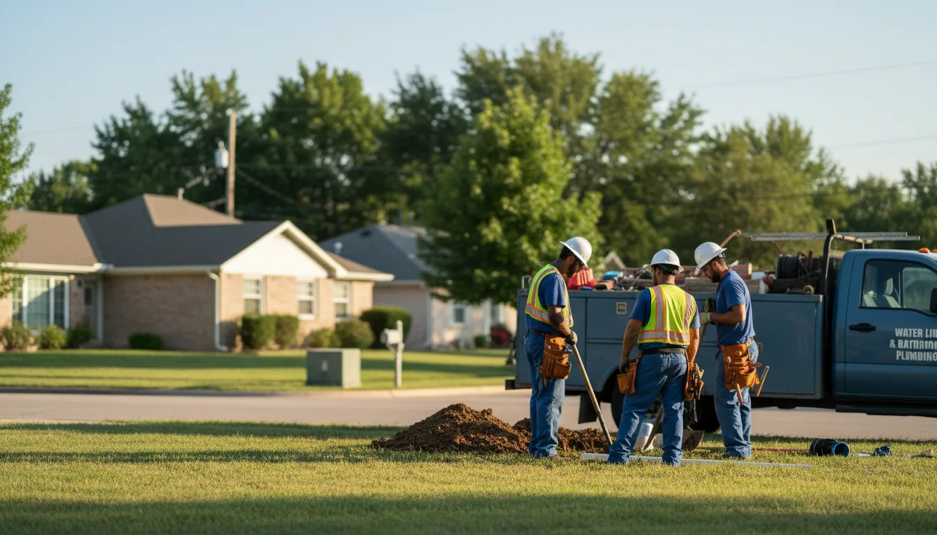 Residential water line and bathroom plumbing service in Clarence, PA